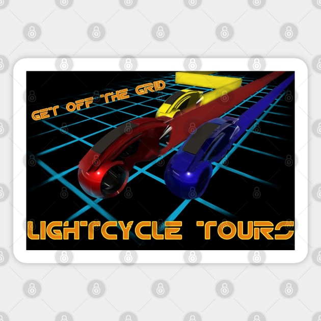 Lightcycle Tours Magnet by DistractedGeek